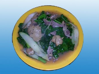 CẢI RỔ XÀO LÒNG GÀ